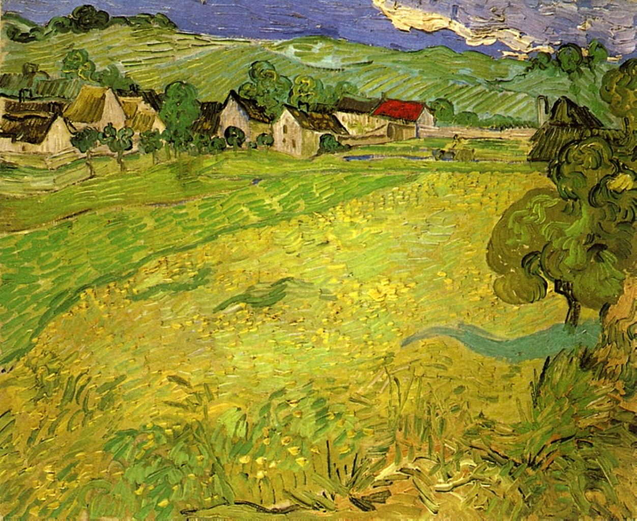 View of Vessenots near Auvers - Van Gogh Painting On Canvas